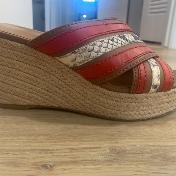 Coach Leather Wedge Sanda - Picture 5 of 8